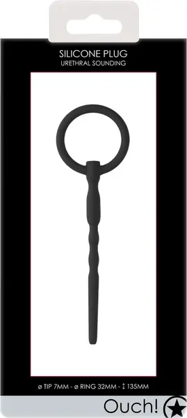 Shots Silicone Flexible Urethral Plug 7mm Body-Safe Black