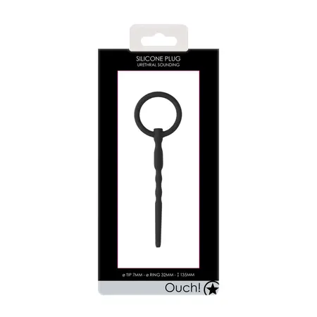 Shots Silicone Flexible Urethral Plug 7mm Body-Safe Black
