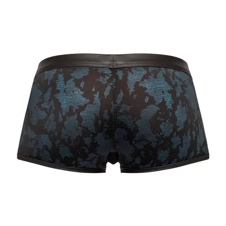 Male Power Strappy Short S Blue/Black - Mesh & Leather Look Waistband