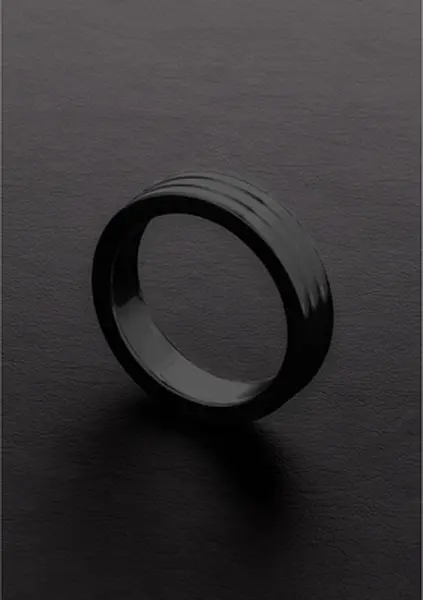 Shots Gold Stainless Steel Ribbed Performance Ring 50 mm