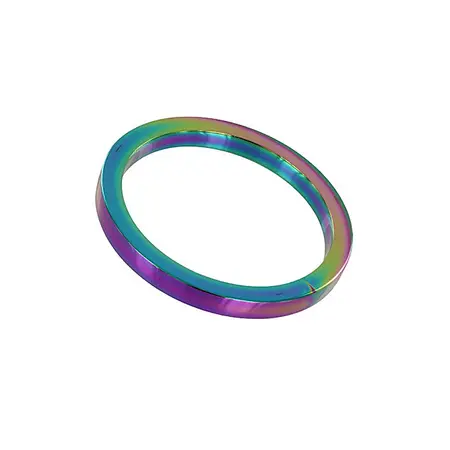 Shots Rainbow Ravni Prsten od Nerđajućeg Čelika 8 x 45 mm Šarena Završna Obrada