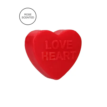 Lovehoney Heart Soap Rose Scented - Heart-Shaped Bath Bar 80g