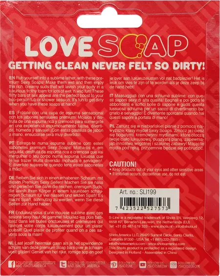 Lovehoney Heart Soap Rose Scented - Heart-Shaped Bath Bar 80g