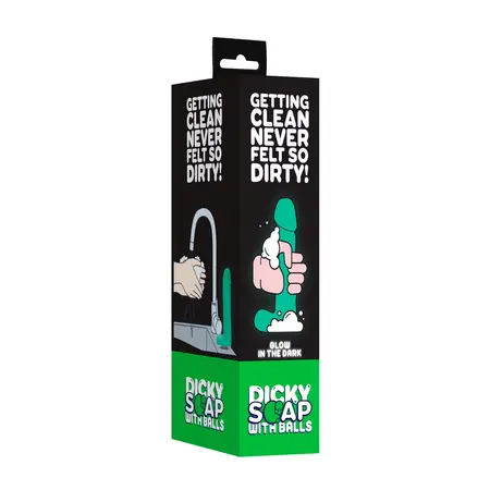 Glow in the Dark FunSoap Model Intimate Gift 18cm Green