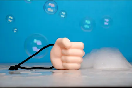 Shots Soap on a Rope Hand-Shaped Cleansing Bar 200g White