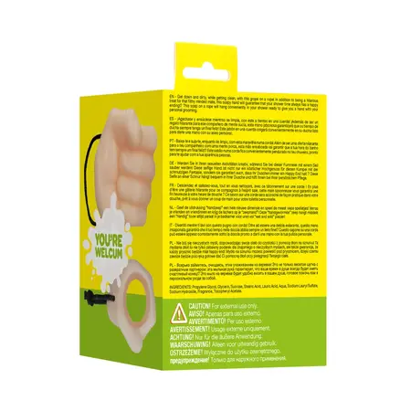 Shots Soap on a Rope Hand-Shaped Cleansing Bar 200g White