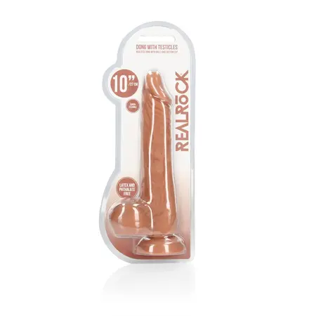 Alive Dong Model 25 cm TPE sa Vakuumskom Čašicom i Bazom sa Testisima