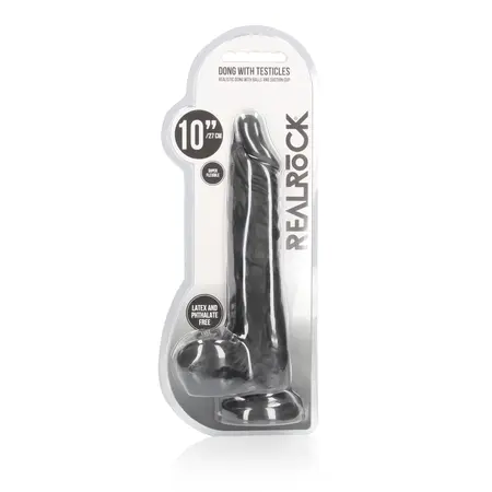 HUMAN SKIN Dong 25 cm TPE Model with Testicles & Suction Cup Base