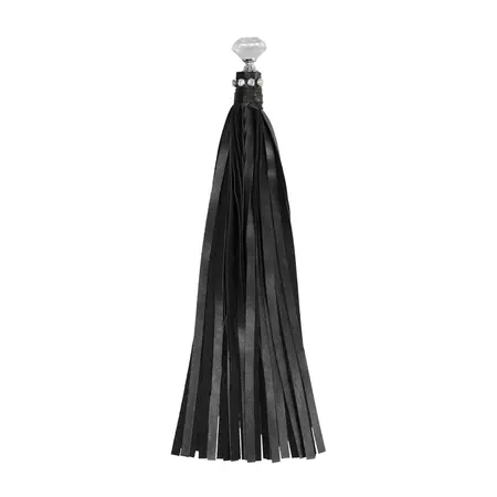 DIAMOND Line Floger - Elegantni Bič od Veštačke Kože sa Ručkom Ukrašenim Kristalima
