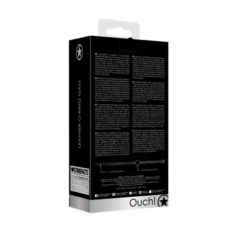 Master Series Omotani O-ring gag sa podesivom PU trakom 3.2 cm, crni