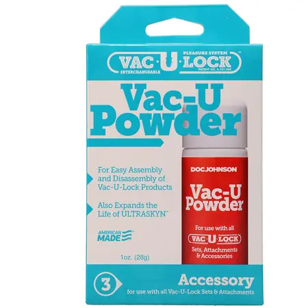 Doc Johnson Vac-U-Lock puder - Beli talk za održavanje dodataka 28g