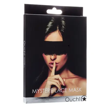 Ouch! Mystere Čipkana maska, elegantan crni dodatak za oči