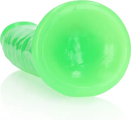 RealRock Glow Slim Intimna mašina sa usisnom čašom 22.5cm Zelena