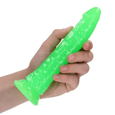 RealRock Slim Model koji svetli u mraku sa usisnom čašom 18 cm