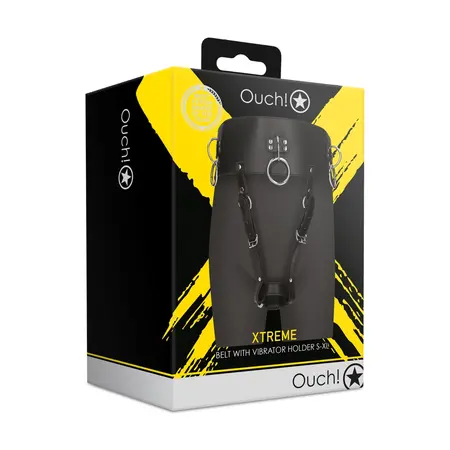 EasyToys Adjustable Belt with Wand Holder & Restraint Rings - Black