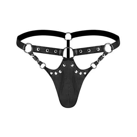 Male Power Jouster G-String Contour-Fit Pouch Black L/XL