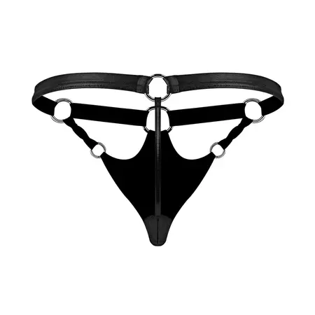 Male Power Jouster G-String Contour-Fit Pouch Black L/XL