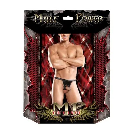 Male Power Power Sock L/XL Crna – kružni izrez i otvorena leđa
