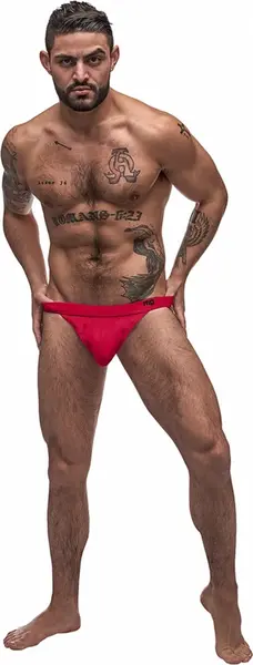 Male Power Pure Comfort Modal Bong Thong S/M Red Comfort Fit