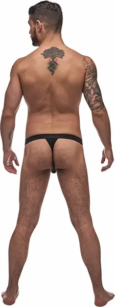 Male Power Pure Comfort Modal S/M Black Support Thong Underwear