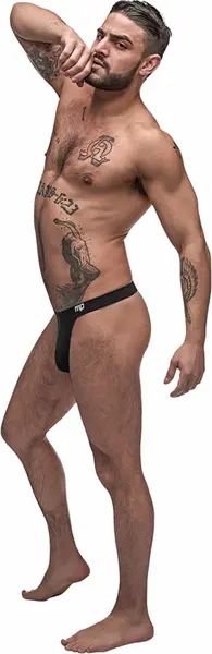 Male Power Pure Comfort Modal S/M Black Support Thong Underwear