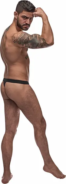 Male Power Pure Comfort Modal Bong Thong L/XL Crni udoban kroj