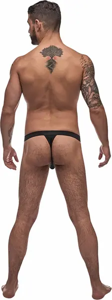 Male Power Pure Comfort Modal Bong Thong L/XL Crni udoban kroj