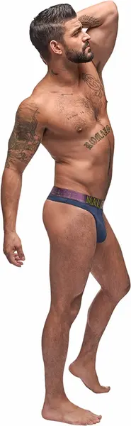 Male Power Avant-Garde Enhancer Thong S/M Antique Blue Comfort Fit