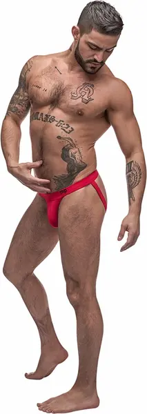 Male Power Pure Comfort Modal Sport Jock L/XL Red - Supportive Athletic Design