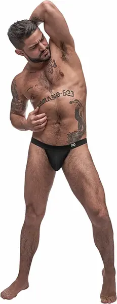 Male Power Pure Comfort Modal Sport Jock L/XL Black Support Fit