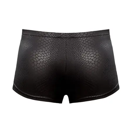 Male Power Black Cobra Mini Short M Comfort Fit Snakeskin Print