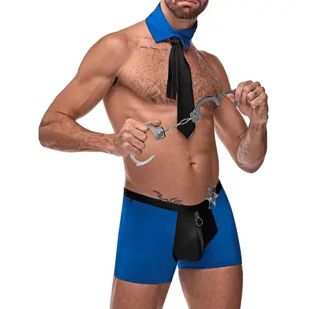 Male Power Officer Frisk-Em uniforma set S/M trodelni kostim komplet