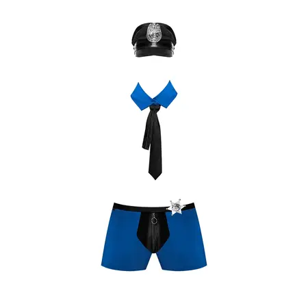 Male Power Officer Frisk-Em uniforma set S/M trodelni kostim komplet