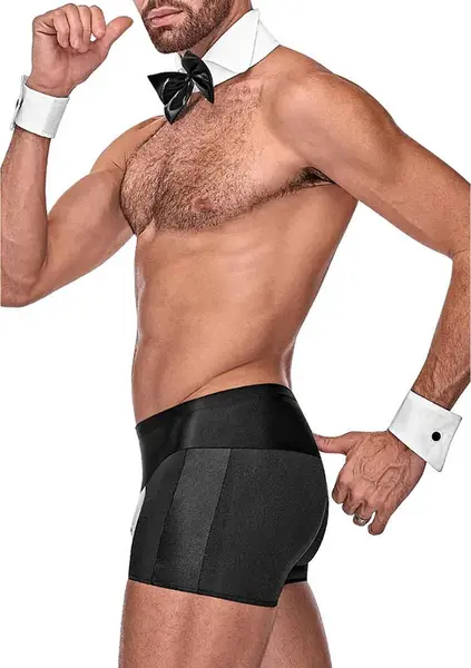 Male Power Butler Costume S/M - Tuxedo-Style Set with Accessories