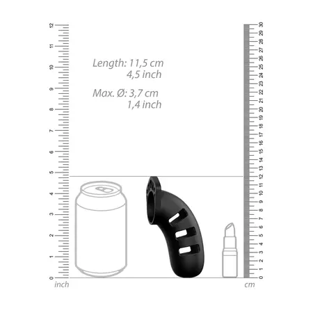 Mancage Model 21 Silikonski sistem čednosti 11.5 cm Crna podesiva