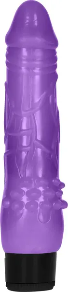 GC 8 Intimate Vibe Vibrator 20cm TPE Ribbed Base Multispeed Black