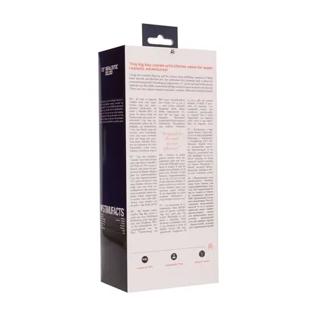 Shots RealRock intimni model 19 cm sa usisnom bazom, crna