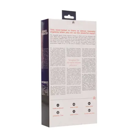 Simplicity Rocket model rebrasti silikonski intimni masažer crni 19cm