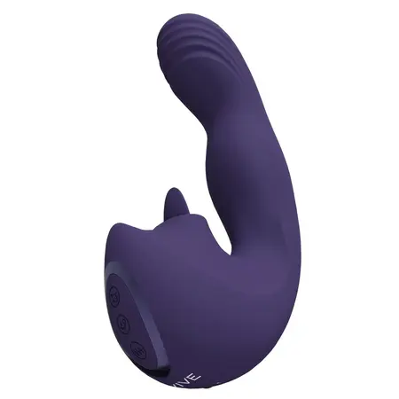 VIVE Yumi trostruki motor intimni uređaj sa treperavim jezikom - ljubičasta