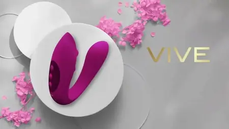 VIVE Yuki Dual Motor intimni masažer sa kuglicama, roze silikon