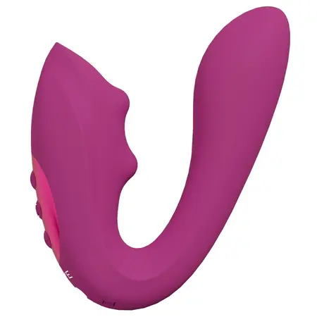 VIVE Yuki Dual Motor intimni masažer sa kuglicama, roze silikon