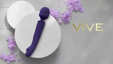 VIVE Kiku dvostrani wand sa treperavim stimulatorom, ljubičasta, silikon