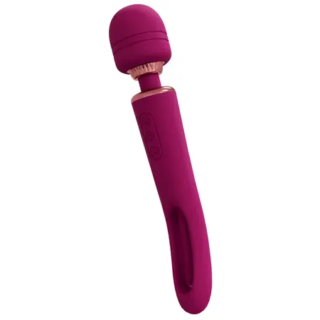 KIKU dvostrani wand roze - Dual Motor intimni masažer, 10 režima