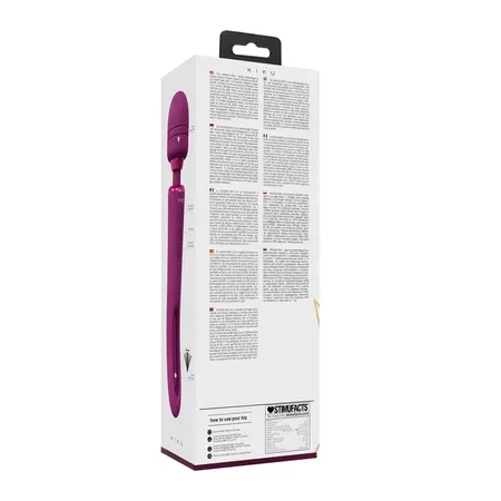 KIKU dvostrani wand roze - Dual Motor intimni masažer, 10 režima
