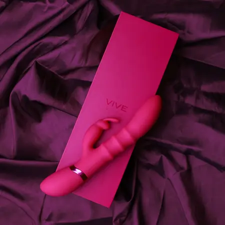 VIVE Sora gore-dole sa 3 prstena intimni uređaj, G-Spot zeka, roze