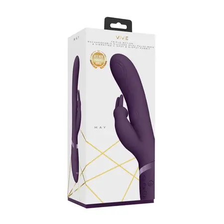 VIVE045 Dual Pulse-Wave sistem zeka intimni uređaj ljubičasta