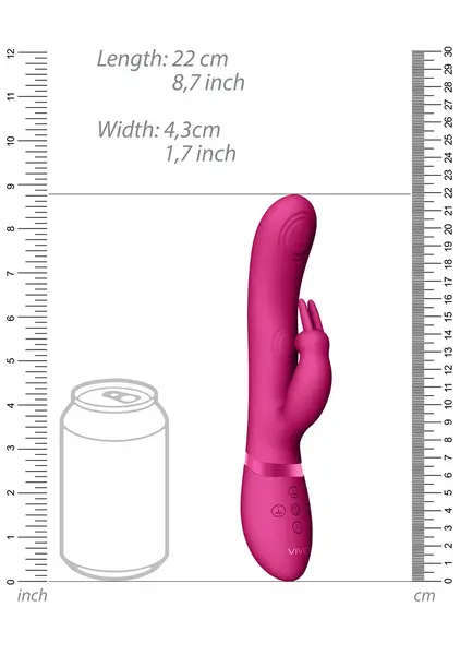 VIVE VIVE045 Dual Pulse-Wave zeka intimni masažer roze silikon