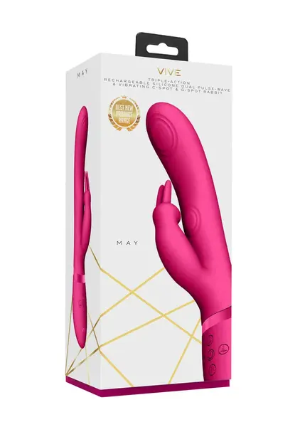VIVE VIVE045 Dual Pulse-Wave zeka intimni masažer roze silikon