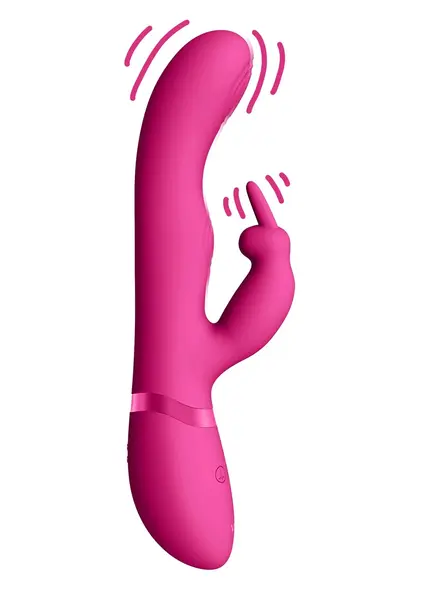 VIVE VIVE045 Dual Pulse-Wave zeka intimni masažer roze silikon