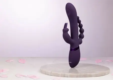 VIVE Rini Pulse Wave Dual Motor Intimate Machine Purple with Attachments
